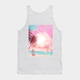 Pink Moon Rising Tank Top